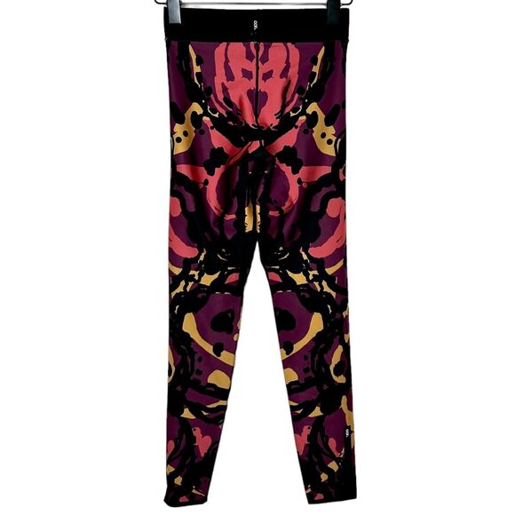 COR Ultracor USA Size S Stretch Mid Rise Active Leggings USA Purple Black Gold - Picture 6 of 10